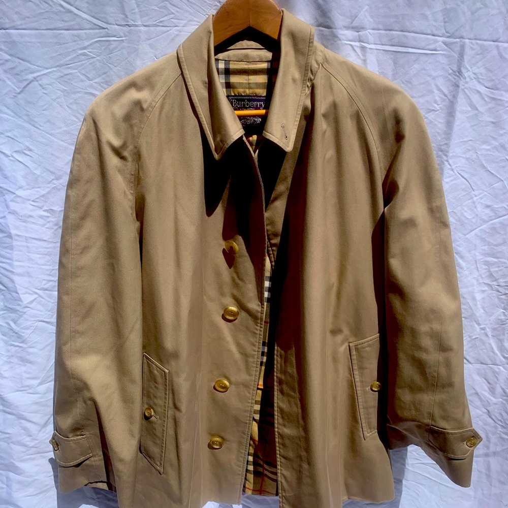 Burberry vintage Men’s medium size, cotton coat- jacket, $210.